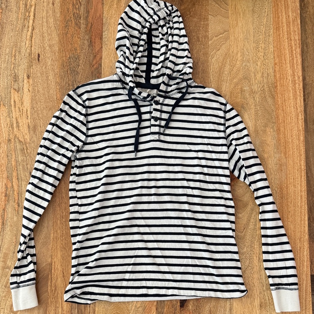 L.O.G.G. Striped Black and White Hoodie